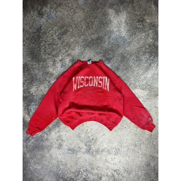 Vintage Thrashed Wisconsin Crewneck